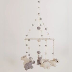 NWT Pehr Felted Bunny Hop Baby Mobile Nursery Decor